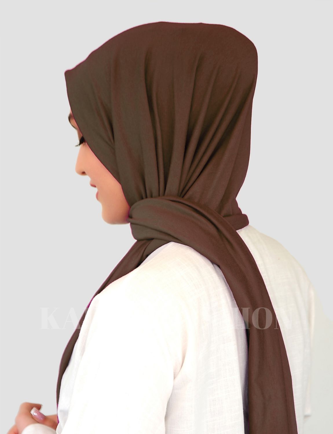 Jersey Hijab-Chokladbrun